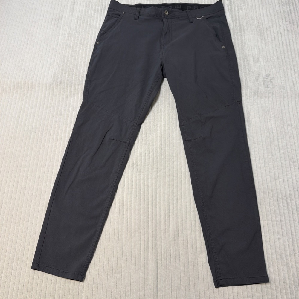Projek Raw Pants Men 36x29 Gray Tech Apparel 360 Stretch Performance Zip Pocket